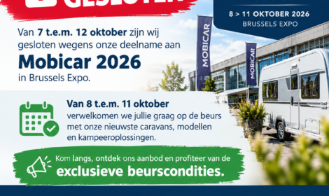 Showroom gesloten 6-13 oktober wegens Mobicar